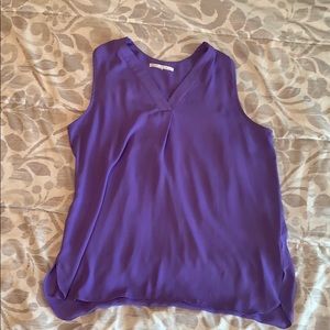 Purple V Neck Top